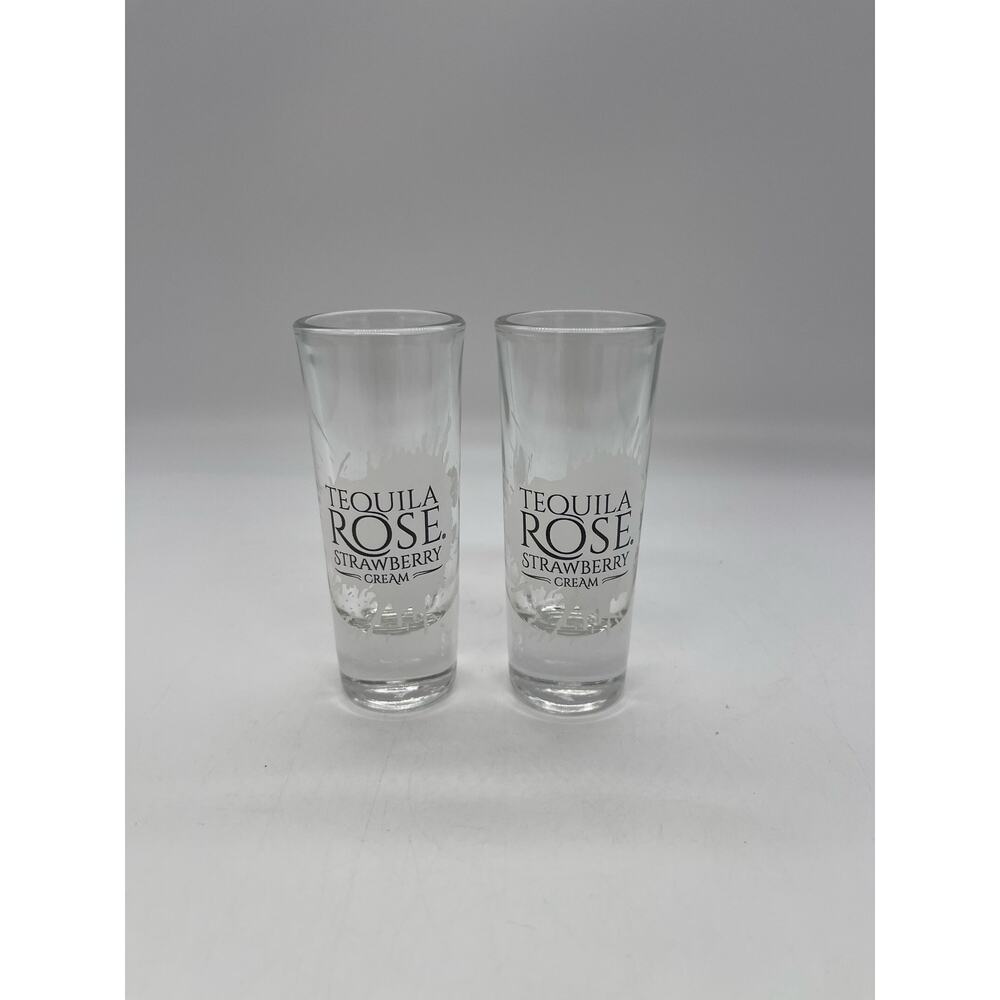 2 Tequila Rose Shot Glasses